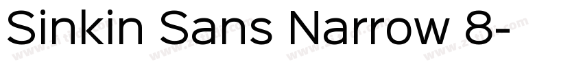 Sinkin Sans Narrow 8字体转换